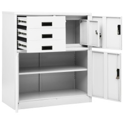 Armoire de bureau Blanc 90x40x102 cm Acier 618487618487