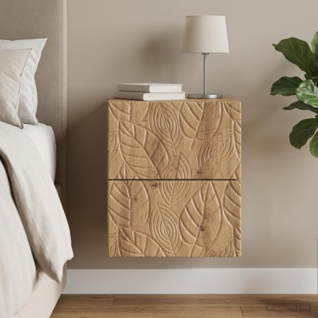 Cabinet de chevet mural Chêne artisanal 34,5 x 33 x 40 cm 618488618488