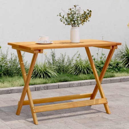 Table pliable de jardin 90x52,5x65 cm bois d'acacia solide 618490618490