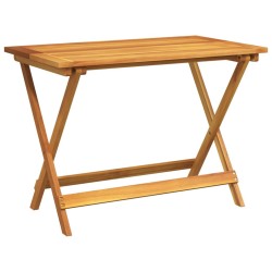 Table pliable de jardin 90x52,5x65 cm bois d'acacia solide 618490618490