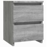 Table de chevet grise Sonoma 30x30x40 cm en bois composite 618492618492