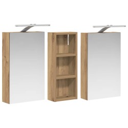 Ensemble de Meubles de Salle de Bain 3 pc 80 x 10,5 x 50 cm 618493618493