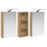 Ensemble de Meubles de Salle de Bain 3 pc 80 x 10,5 x 50 cm 618493618493