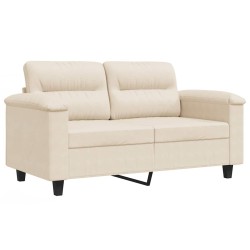 Canapé à 2 places Beige 120 cm Tissu microfibre 618495618495