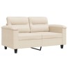 Canapé à 2 places Beige 120 cm Tissu microfibre 618495618495