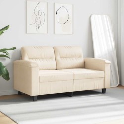 Canapé à 2 places Beige 120 cm Tissu microfibre 618495618495