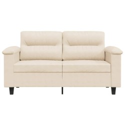 Canapé à 2 places Beige 120 cm Tissu microfibre 618495618495