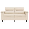 Canapé à 2 places Beige 120 cm Tissu microfibre 618495618495