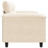 Canapé à 2 places Beige 120 cm Tissu microfibre 618495618495