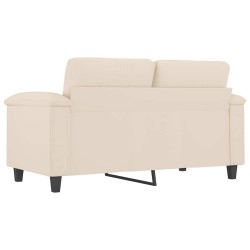 Canapé à 2 places Beige 120 cm Tissu microfibre 618495618495