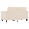 Canapé à 2 places Beige 120 cm Tissu microfibre 618495618495