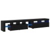 Meuble TV 2 pcs Chêne noir 230 x 36,5 x 40 cm Bois d'ingénierie 618496618496