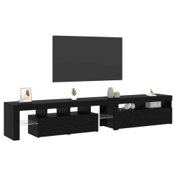 Meuble TV 2 pcs Chêne noir 230 x 36,5 x 40 cm Bois d'ingénierie 618496618496