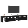Meuble TV 2 pcs Chêne noir 230 x 36,5 x 40 cm Bois d'ingénierie 618496618496