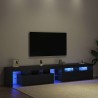 Meuble TV 2 pcs Chêne noir 230 x 36,5 x 40 cm Bois d'ingénierie 618496618496