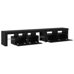 Meuble TV 2 pcs Chêne noir 230 x 36,5 x 40 cm Bois d'ingénierie 618496618496