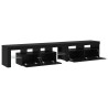 Meuble TV 2 pcs Chêne noir 230 x 36,5 x 40 cm Bois d'ingénierie 618496618496