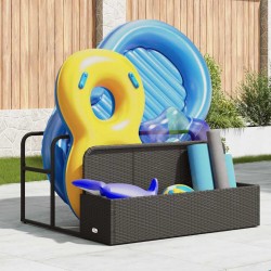 Rangement pour matelas gonflables de piscine noir 110 x 100 x 57 cm en rotin synthétique 618497618497