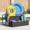 Rangement pour matelas gonflables de piscine noir 110 x 100 x 57 cm en rotin synthétique 618497618497