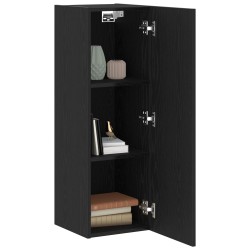 Meuble TV mural Chêne noir 30,5 x 30 x 90 cm Bois d'ingénierie 618500618500