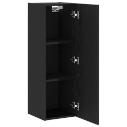 Meuble TV mural Chêne noir 30,5 x 30 x 90 cm Bois d'ingénierie 618500618500