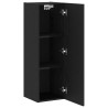 Meuble TV mural Chêne noir 30,5 x 30 x 90 cm Bois d'ingénierie 618500618500