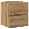 Meuble sous-vasque de salle de bain en chêne massif 41 x 38,5 x 45 cm bois d'ingénierie 618509618509