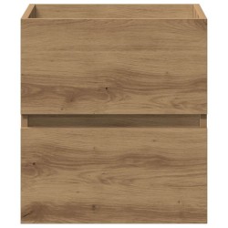 Meuble sous-vasque de salle de bain en chêne massif 41 x 38,5 x 45 cm bois d'ingénierie 618509618509