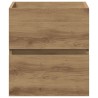 Meuble sous-vasque de salle de bain en chêne massif 41 x 38,5 x 45 cm bois d'ingénierie 618509618509
