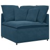 Canapé modulable avec coussins velours bleu 618511618511