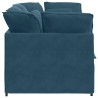Canapé modulable avec coussins velours bleu 618511618511