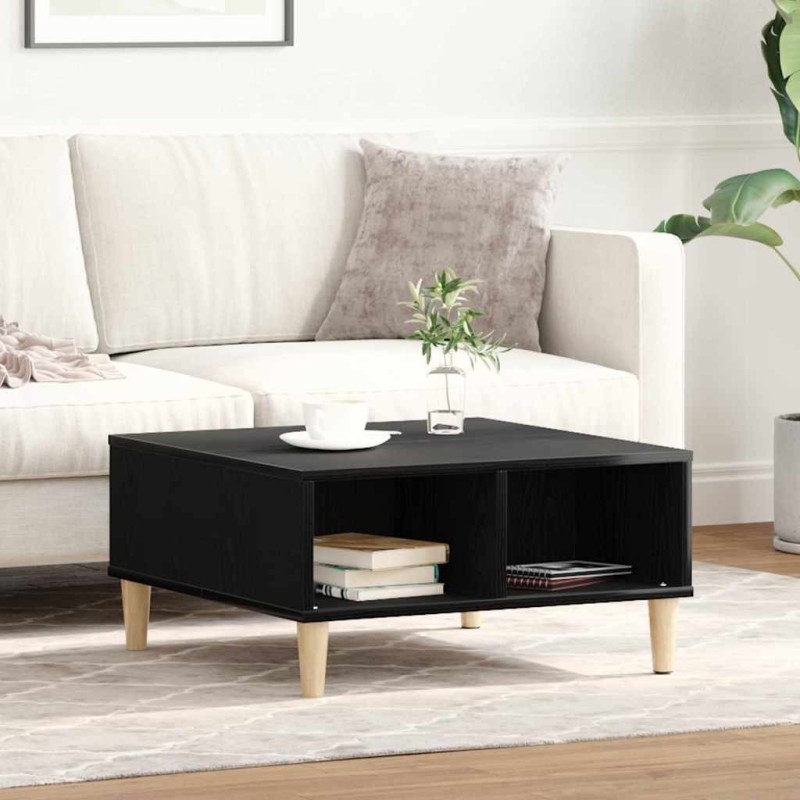 Table basse Chêne noir 60 x 60 x 30 cm Bois d'ingénierie 618514618514