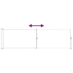 Store latéral rétractable 117 x 500 cm Polyester Rectangulaire 618515618515