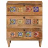 Cabinet de chevet Naturel 50 x 33 x 62 cm Bois de mangue massif 618516618516