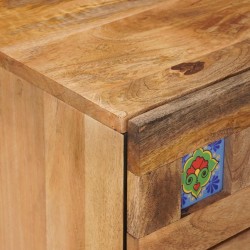 Cabinet de chevet Naturel 50 x 33 x 62 cm Bois de mangue massif 618516618516
