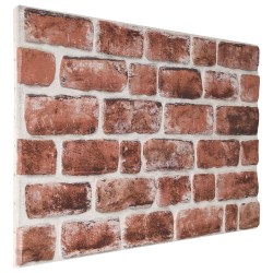 Panneaux muraux 10 pcs Marron foncé et Blanc 100 x 50 cm 618517618517