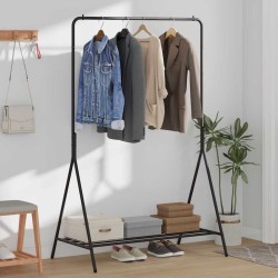 Porte-vêtements avec stockage Noir 100 x 56 x 154 cm Acier 618521618521