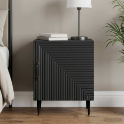 Cabinet de chevet Noir 43 x 34,5 x 50 cm Bois d'ingénierie 618523618523