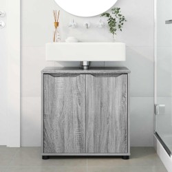 Armoire de lavabo de salle de bain Gris Sonoma 60 x 30 x 60 cm 618530618530