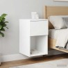 Armoire de lit 2 pcs Blanc 29 x 31,5 x 49 cm Bois d'ingénierie 618535618535