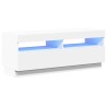Meuble TV avec lumières LED Blanc 100x35x40 cm 618539618539