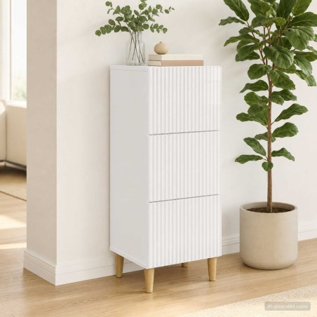 Armoire à tiroirs Blanc brillant 33 x 34,5 x 90 cm 618540618540