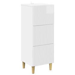 Armoire à tiroirs Blanc brillant 33 x 34,5 x 90 cm 618540618540