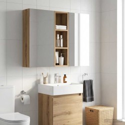 Armoire murale de salle de bain Chêne artisan 20 x 14 x 70 cm 618542618542