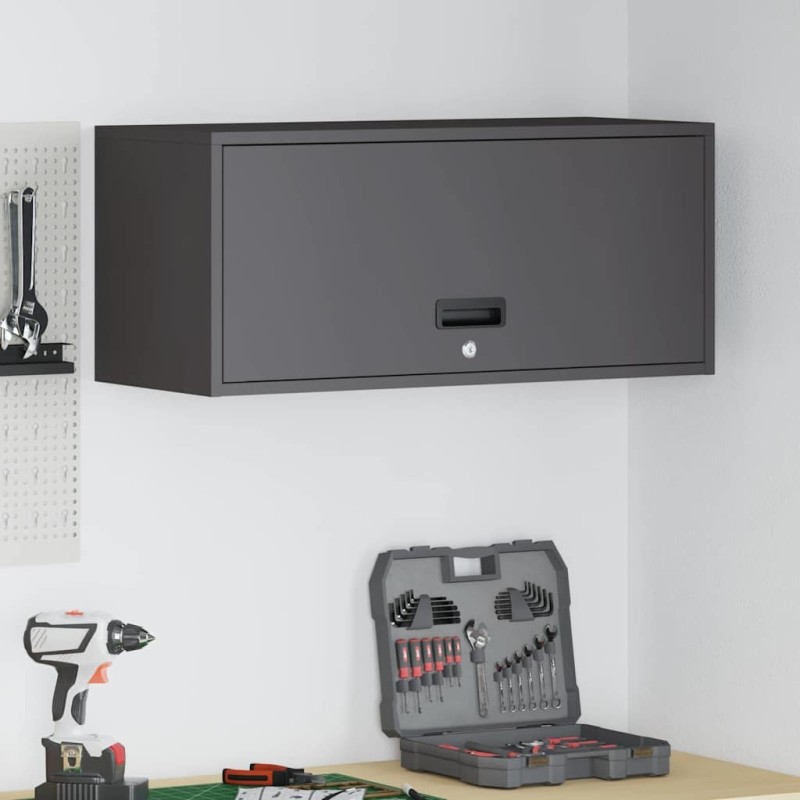 Armoire murale pour garage Noir 80 x 33 x 35 cm 618543618543