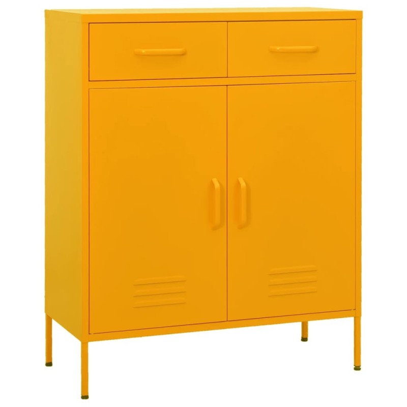Armoire de rangement Jaune moutarde 80x35x101,5 cm Acier 618544618544