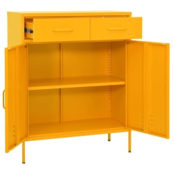 Armoire de rangement Jaune moutarde 80x35x101,5 cm Acier 618544618544