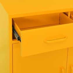 Armoire de rangement Jaune moutarde 80x35x101,5 cm Acier 618544618544