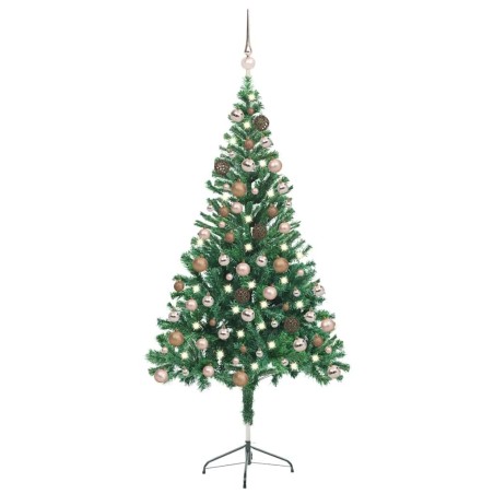 Arbre de Noël artificiel pré-éclairé/boules 150 cm 380 branches 618545618545