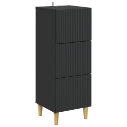 Armoire à tiroirs Noir 33 x 34,5 x 90 cm Bois d'ingénierie 618546618546